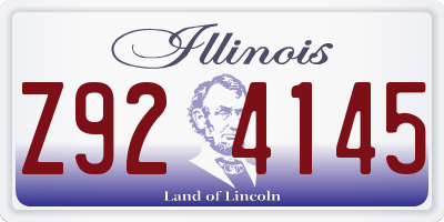 IL license plate Z924145