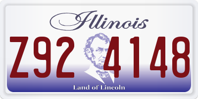 IL license plate Z924148