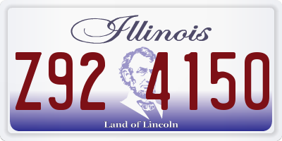IL license plate Z924150