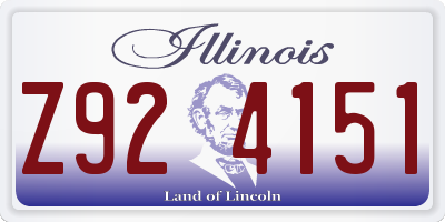 IL license plate Z924151