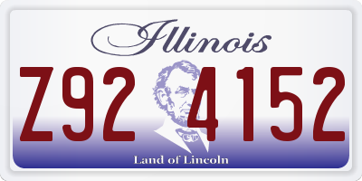 IL license plate Z924152