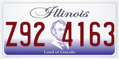 IL license plate Z924163
