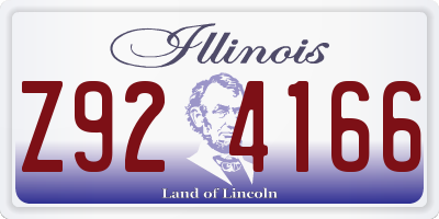 IL license plate Z924166