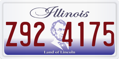 IL license plate Z924175