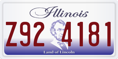 IL license plate Z924181