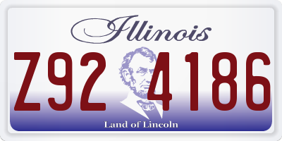 IL license plate Z924186