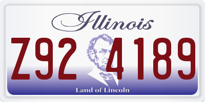 IL license plate Z924189