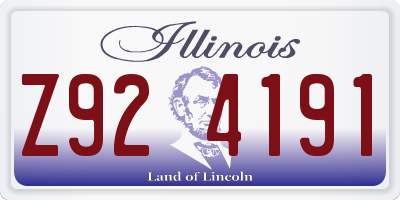 IL license plate Z924191