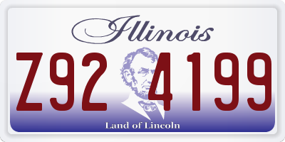 IL license plate Z924199