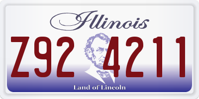 IL license plate Z924211