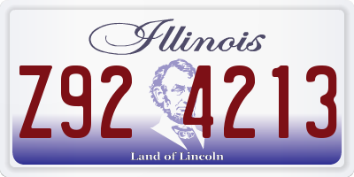 IL license plate Z924213