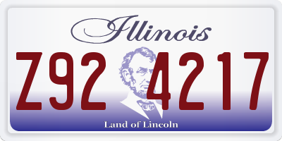IL license plate Z924217