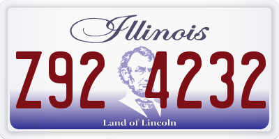 IL license plate Z924232
