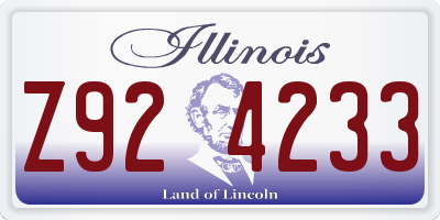 IL license plate Z924233