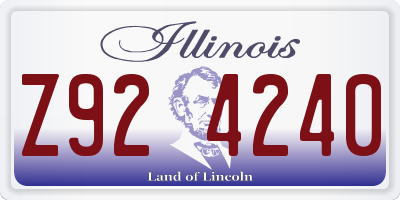 IL license plate Z924240