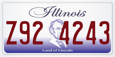 IL license plate Z924243