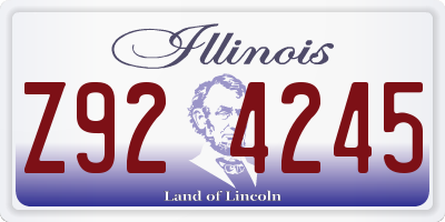 IL license plate Z924245