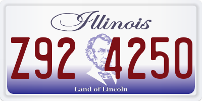 IL license plate Z924250