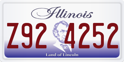 IL license plate Z924252