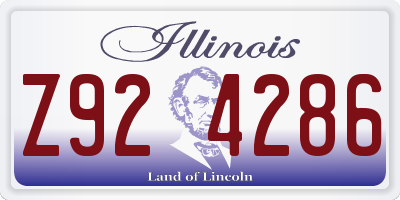 IL license plate Z924286