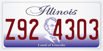 IL license plate Z924303