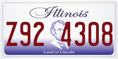 IL license plate Z924308