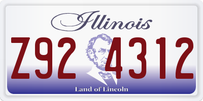 IL license plate Z924312