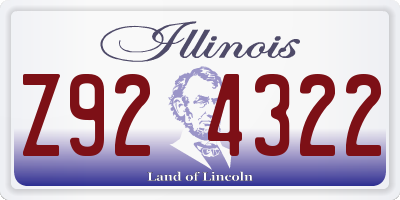 IL license plate Z924322