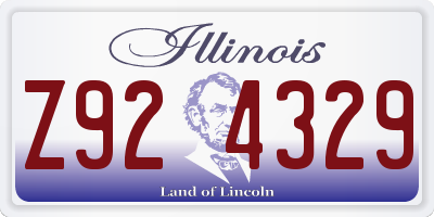 IL license plate Z924329