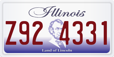 IL license plate Z924331