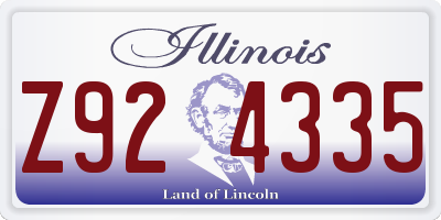 IL license plate Z924335