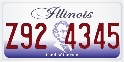 IL license plate Z924345