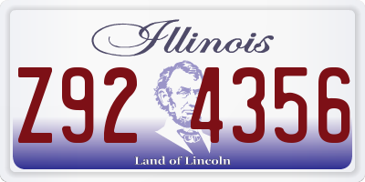 IL license plate Z924356