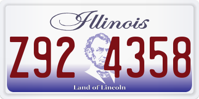 IL license plate Z924358