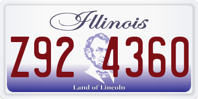 IL license plate Z924360
