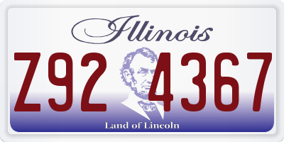 IL license plate Z924367