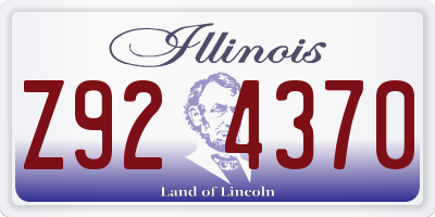 IL license plate Z924370
