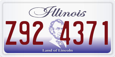 IL license plate Z924371