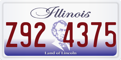 IL license plate Z924375