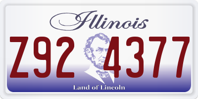 IL license plate Z924377