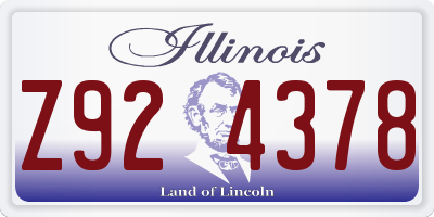 IL license plate Z924378