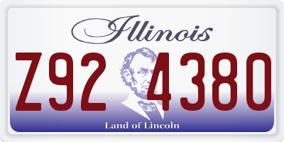 IL license plate Z924380