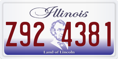 IL license plate Z924381
