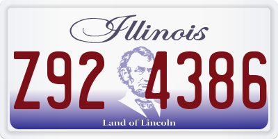 IL license plate Z924386