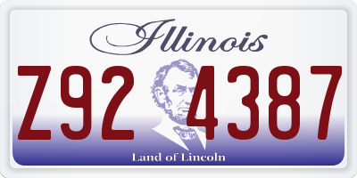 IL license plate Z924387