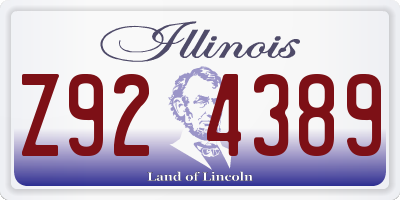 IL license plate Z924389