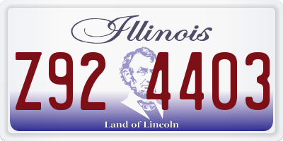 IL license plate Z924403