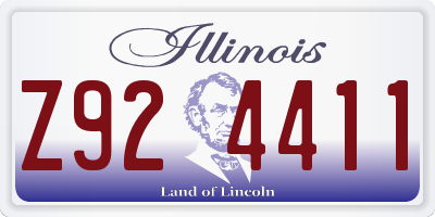 IL license plate Z924411