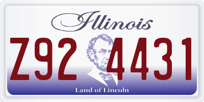 IL license plate Z924431