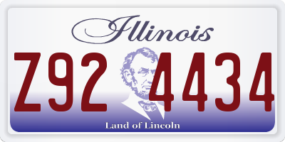 IL license plate Z924434